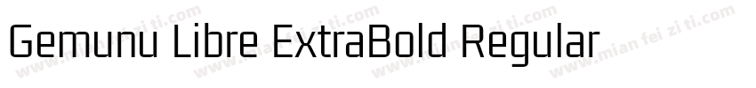 Gemunu Libre ExtraBold Regular字体转换